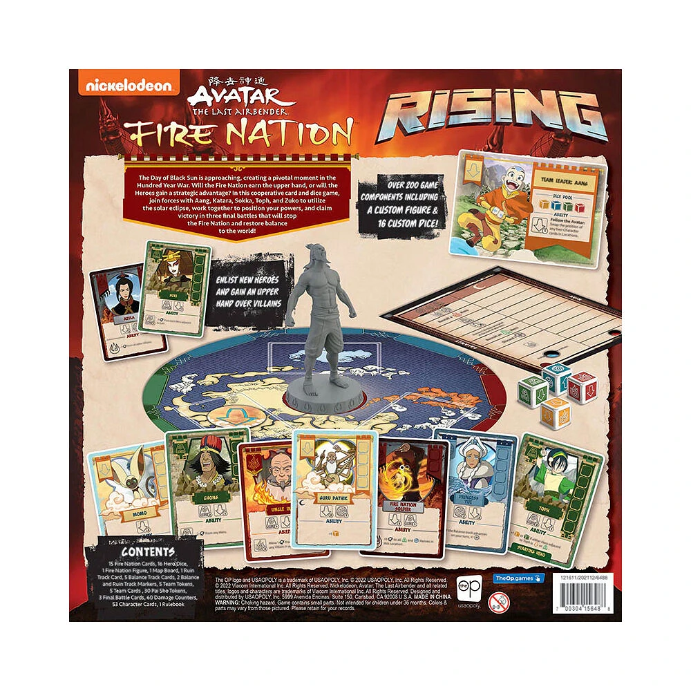 USAopoly Avatar: The Last Airbender Fire Nation Rising Board Game - English Edition