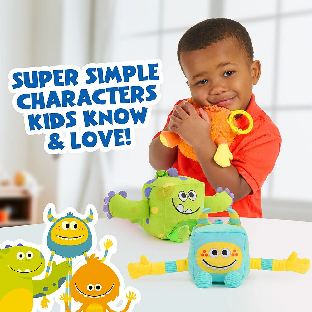 Super Simple Sensory Plush Monster Dewey (Orange) with 5+ Sensory Features