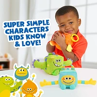 Super Simple Sensory Plush Monster Dewey (Orange) with 5+ Sensory Features