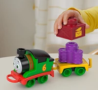 Thomas & Friends My First Percy Push-Along Toy Train with Stacking Cargo for Toddlers