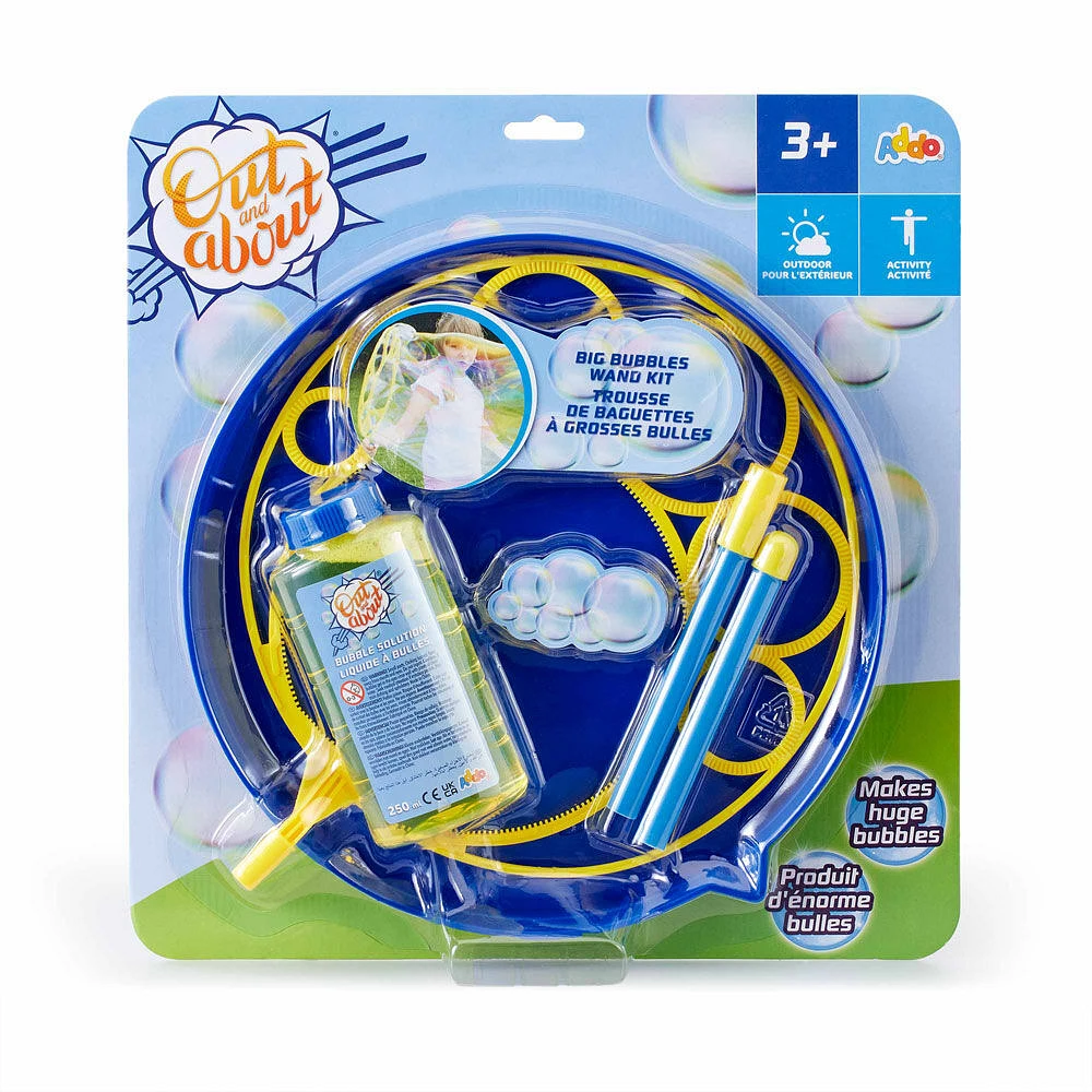 Trousse de bulles Out and About Big Bubbles Wand - Notre exlcusivité - Les couleurs peuvent varier