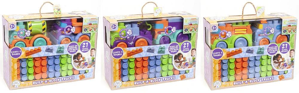 Roo Crew Build-A-Block Trucks - 1 per order, colour may vary (Each sold separately, selected at Random)