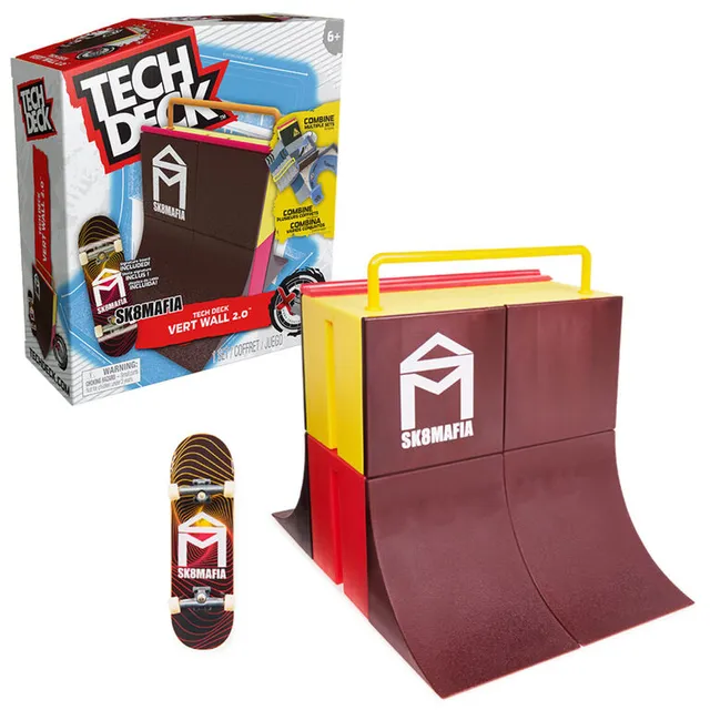 Tech Deck DIY Concrete Reusable Modeling Playset with Exclusive Enjoi  Fingerboard, Rail, Molds, Skatepark Kit, Kids Toy for Boys and Girls Ages 6  and up