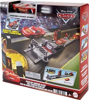Disney and Pixar Cars Piston Cup Jump and Stunt Runway Playset & Lightning McQueen Toy Car