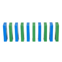 H5 Domino Creations, Coffret de 60 pièces bleu fluo/vertes par Lily Hevesh, artiste domino sur Youtube