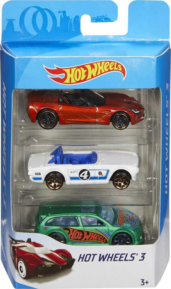 Hot Wheels 3-Car Pack, Multipack of 3 Hot Wheels Vehicles