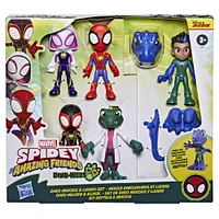 Marvel Spidey and His Amazing Friends Dino-Webs, Dino Heroes & Lizard Action Figures Set