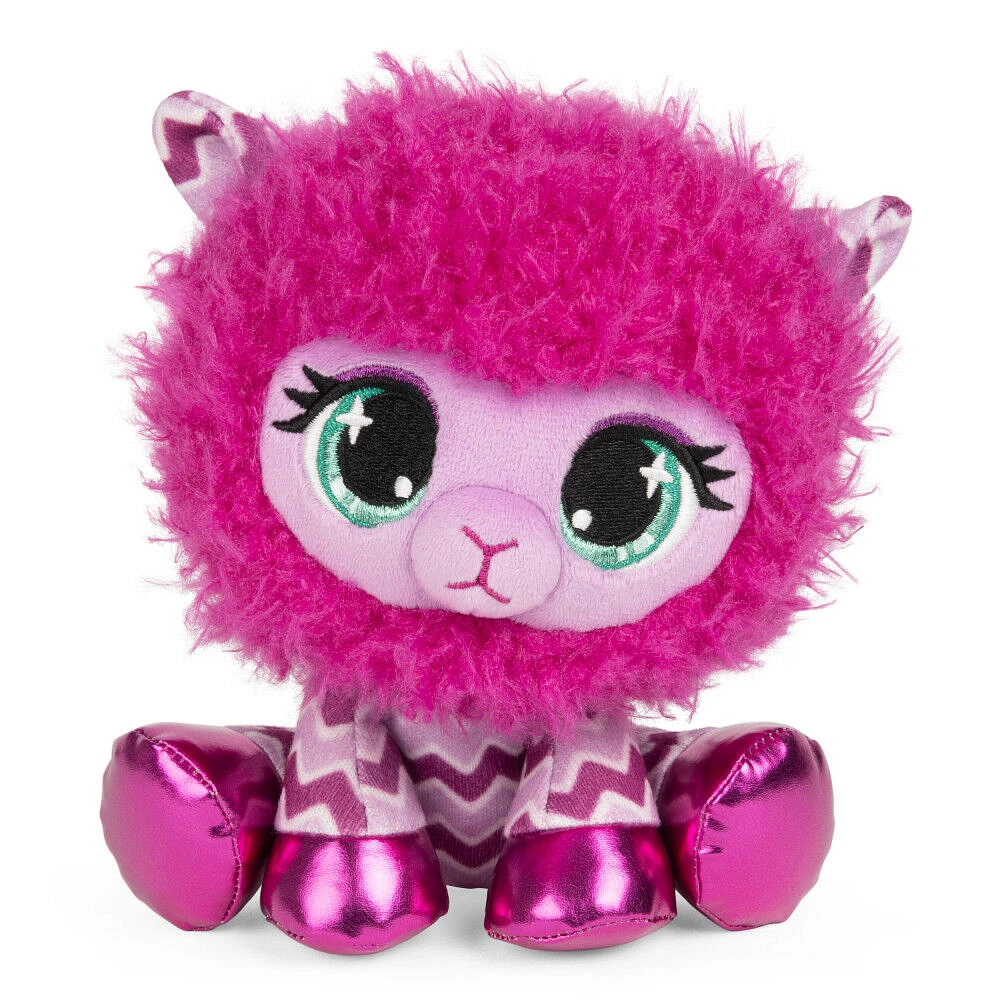 P.Lushes Designer Fashion Pets Shelly O'Llama Premium Stuffed Animal Soft Plush, Pink, 6"