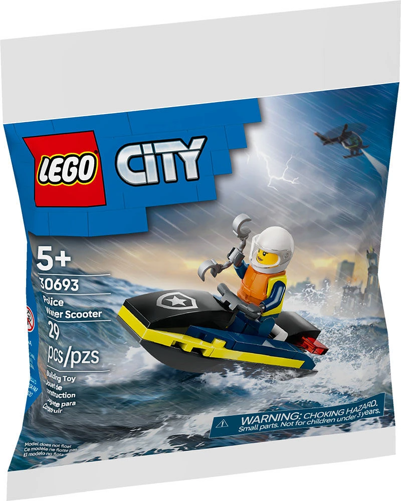 LEGO City Police Water Scooter Building Toy - Includes Police Office Minifigure - 30693