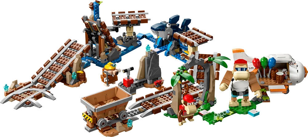 LEGO Super Mario Ensemble d'extension La course en wagon de Diddy Kong 71425 (1 157 pièces)