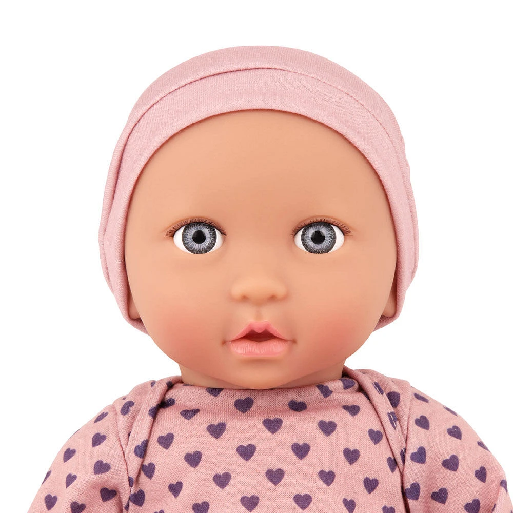 Lullababy - Doll with Pink Onesie & Rocking Bassinet