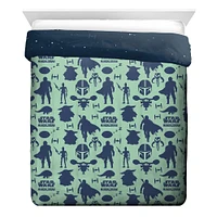 Star Wars: Le Mandalorien 'L'Enfant' Douillette pour Lit 1 ou 2 Places Réversible, 100% Polyester