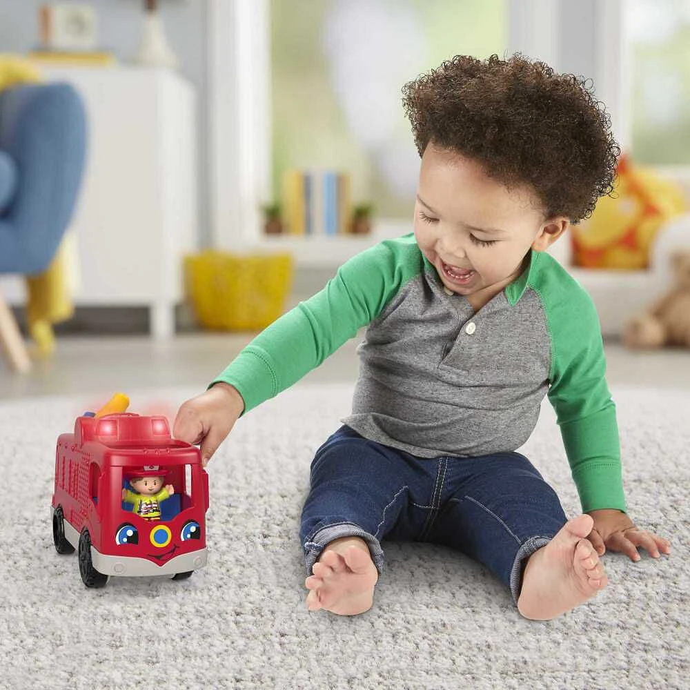 Fisher-Price - Little People - Camion des pompiers serviables - Édition bilingue