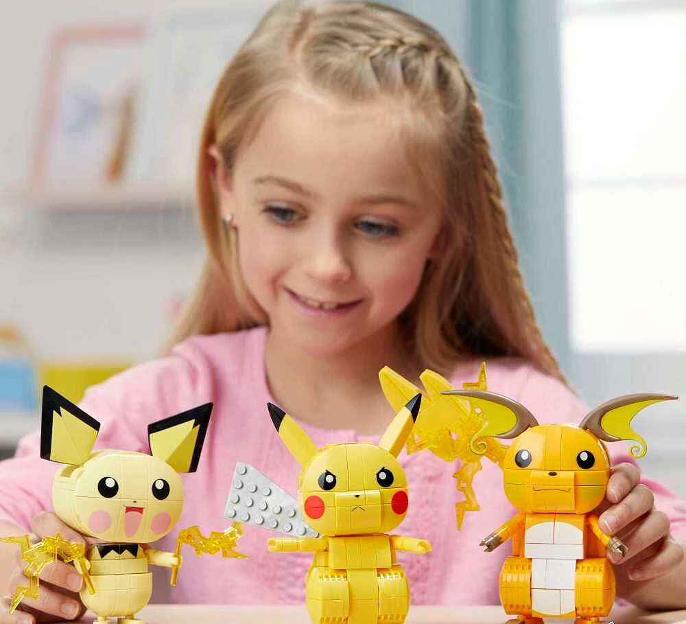 Mega Construx Pokémon Build and Show Pikachu Evolution Trio