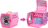 Barbie Chelsea Puppy Carrier Playset, Small Doll and Dog Carrier with Puppy Accessories