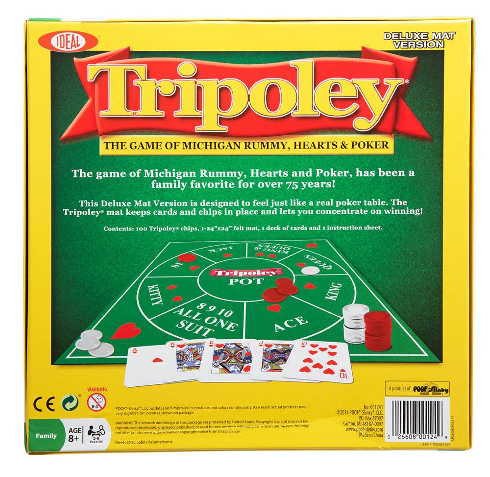 Tripoley Deluxe Mat Edition Card Game - English Edition