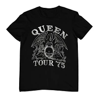 Queen- Tour '75- Black T-Shirt