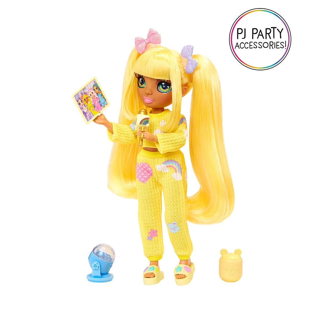 Rainbow High Jr High PJ Party-Sunny (Yellow) 9" Posable Doll