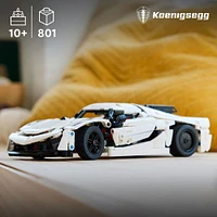 LEGO Technic Koenigsegg Jesko Absolut White Hypercar Buildable Model Car Kit, Race Car Toy for Kids, 42184