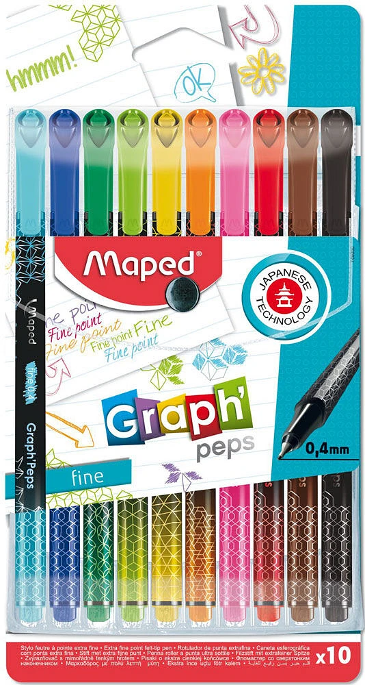 Maped Felt Tips Color''Peps 10Pk