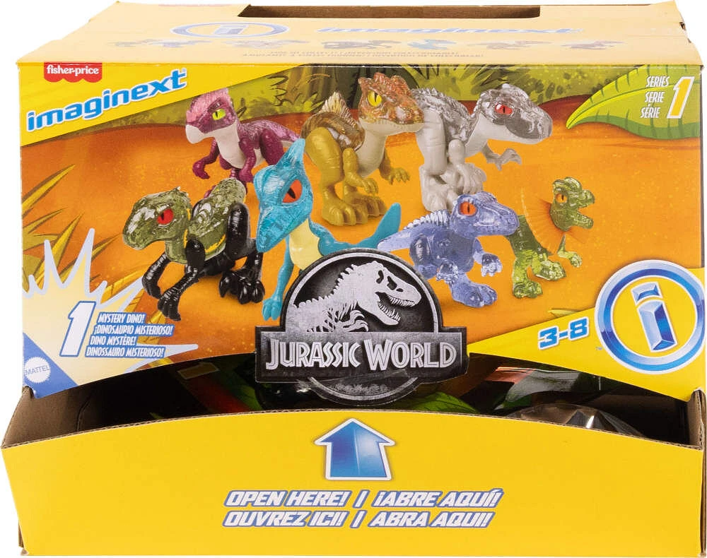 Imaginext Jurassic World Miniature Dinosaur Toy Blind Bag Collection for Kids, Styles May Vary