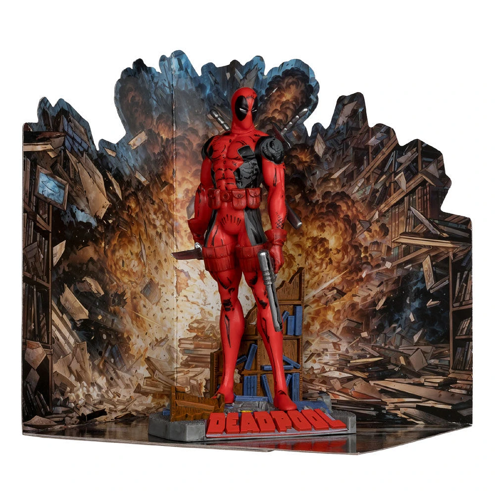 Marvel Deadpool Figure Posée à l'Echelle 1:10 avec Scène - (Les Nouveaux Mutants #98)