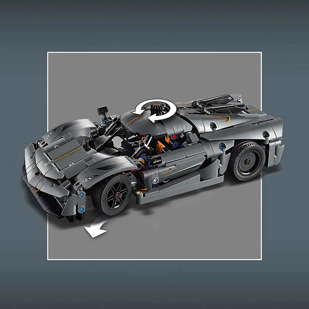 LEGO Technic L'hypervoiture Koenigsegg Jesko Absolut grise 42173