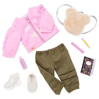 Our Generation School Shimmer Pink Jacket & Backpack Set for 18" Dolls