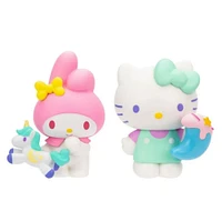 Hello Kitty et ses amis, ensemble de 2 figurines : Pays des rêves - My Melody Unicorn, Hello Kitty Lollipop