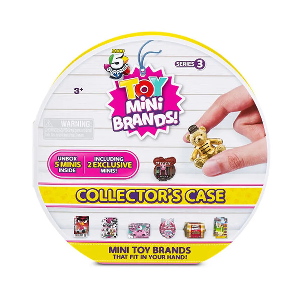 5 Surprise Mini Brands Series 2 Collector's Kit. Exclusive Mystery Capsule Real Miniature Brands by Zuru 3 Capsules + 1 Collector's Case
