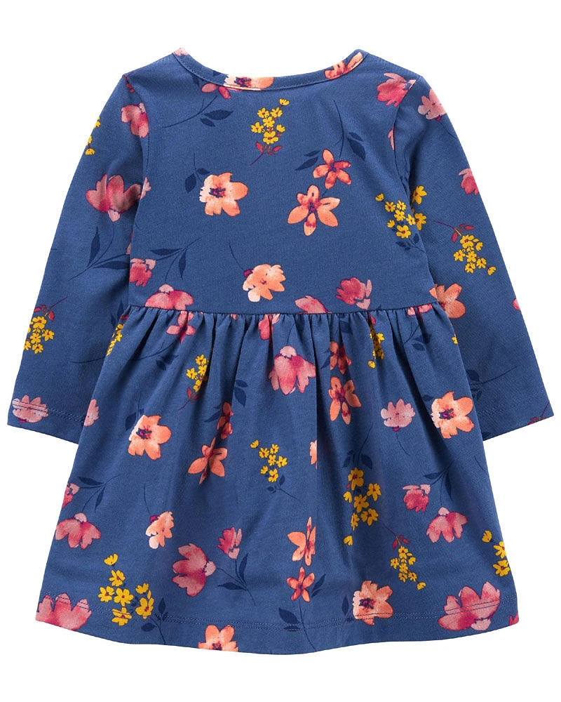 Carter's Butterfly Jersey Dress Blue