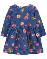 Carter's Butterfly Jersey Dress Blue