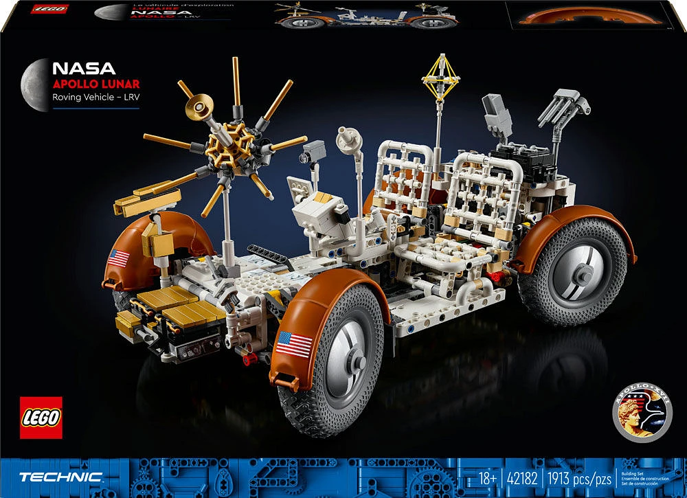 LEGO Technic NASA Apollo Lunar Roving Vehicle - LRV, Space Rover Model Set for Adults 42182