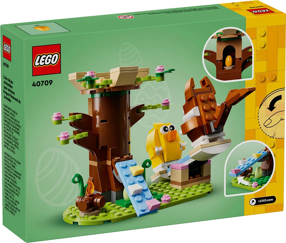 LEGO L'aire de jeu printanière pour animaux Ensemble de jeu avec oiseau et écureuil 40709