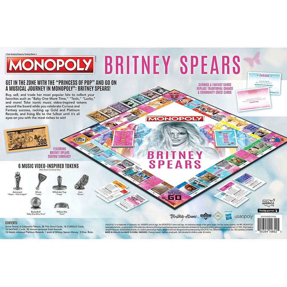 USAopoly MONOPOLY: Britney Spears - Édition anglaise