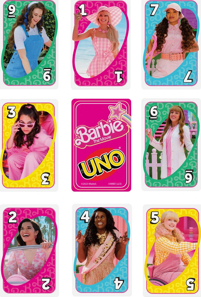 UNO Barbie The Movie Card Game, Inspired by the Movie