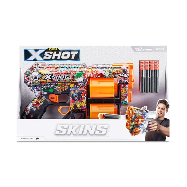 Zuru X-Shot Skins Dread Dart Blaster - Sketch (12 Darts)