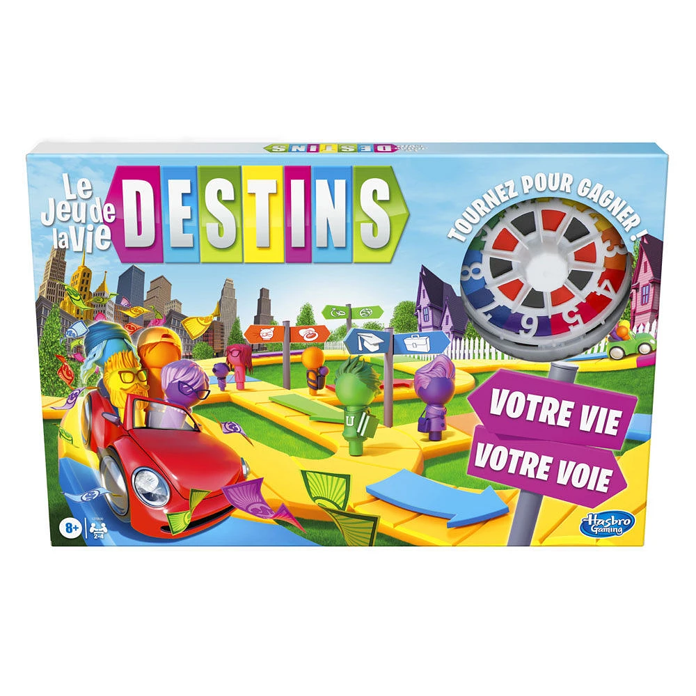 Destins Le jeu de la vie, jeu de plateau pour la famille, 2 à 4 joueurs(Francais)