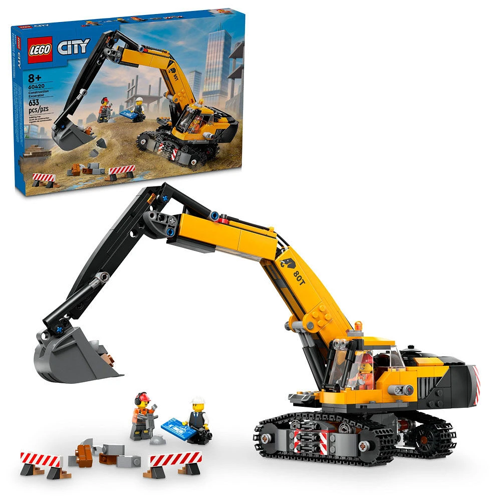 LEGO City L'excavatrice de construction jaune 60420