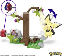 MEGA Pokémon Building Toy Kit, Pichu's Forest Forage with 1 Action Figure (84 Pieces)
