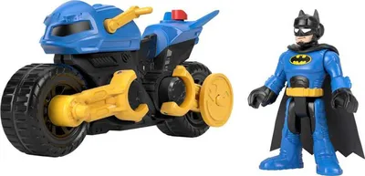 Fisher-Price Imaginext DC Super Friends Batman Toy Figure and Transforming Batcycle