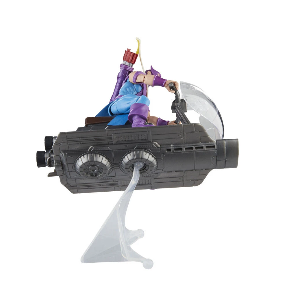 Hasbro Marvel Legends Series, figurine de collection de 15 cm Hawkeye avec Sky-Cycle Avengers 60e anniversaire