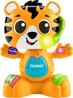 Fisher-Price Link Squad Bop & Groove Tiger Baby Learning Toy with Music & Lights - English Edition