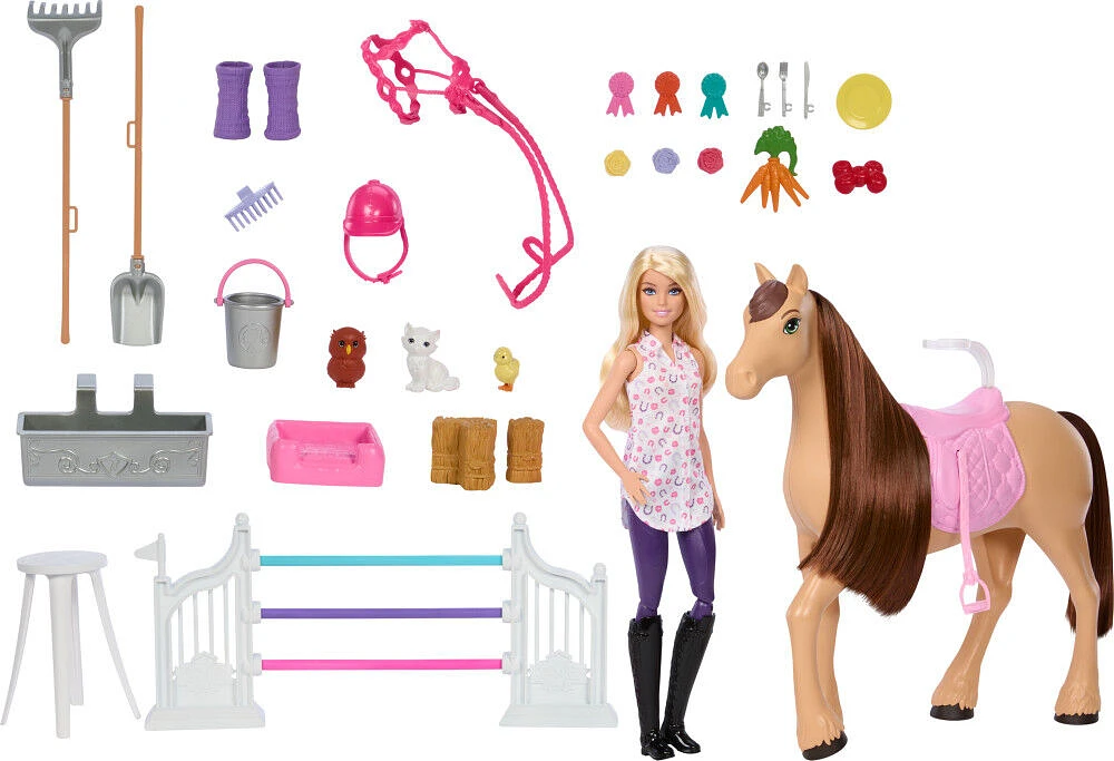 Barbie Mysteries: The Great Horse Chase Stable Playset with Doll, Toy Horse & Accessories, 25+ Pieces