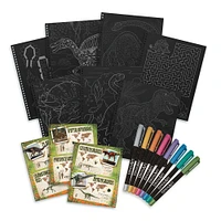 Dinosart - Black pages colouring book