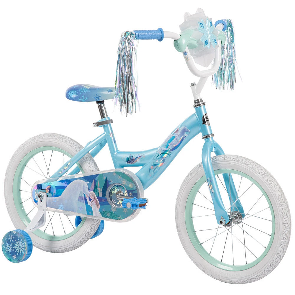 Vélo, Reines des Neiges de Disney par Huffy, 16 pouces, blanc - Notre exclusivité