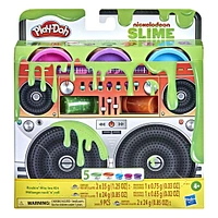 Play-Doh Nickelodeon Slime Rockin' Mix-ins Kit with 5 Colors and 3 Mix-in Bead Varieties, Non-Toxic
