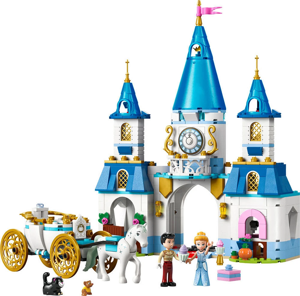 LEGO Disney Le château et la calèche de Cendrillon, Ensemble de construction avec jouet fantastique 43275