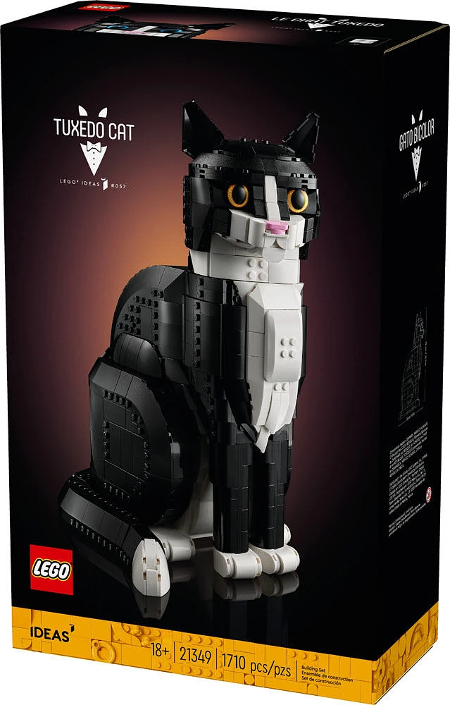 LEGO Ideas Tuxedo Cat Gift Idea for Animal-Lovers and Home Décor 21349