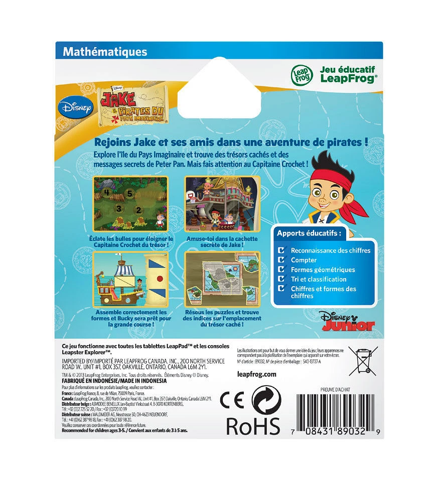 LeapFrog LeapPad Jake & The Neverland Pirates - Mathematics Learning Game - French Version